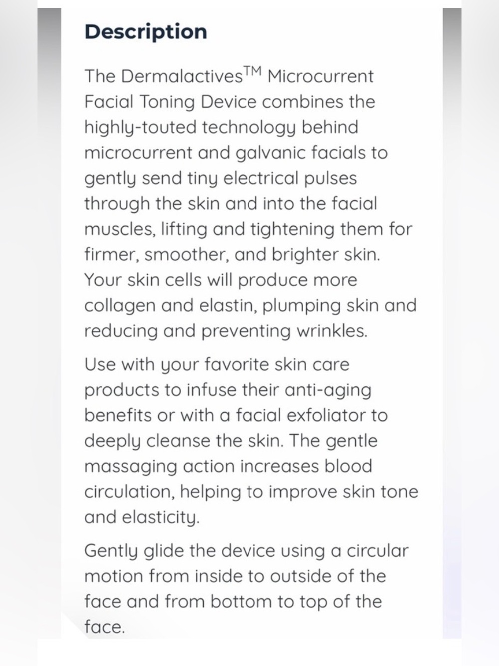 Dermalactives Microcurrent Facial Toning Device - NIB - Picture 3 of 3